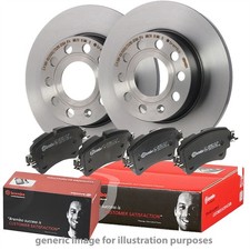 Genuine Brembo Rear Brake Discs & Pads Set Solid for Nissan Altima
