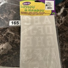 Dritz Soft Flock Iron-On Letters  Numbers 1.75" Collegiate-White