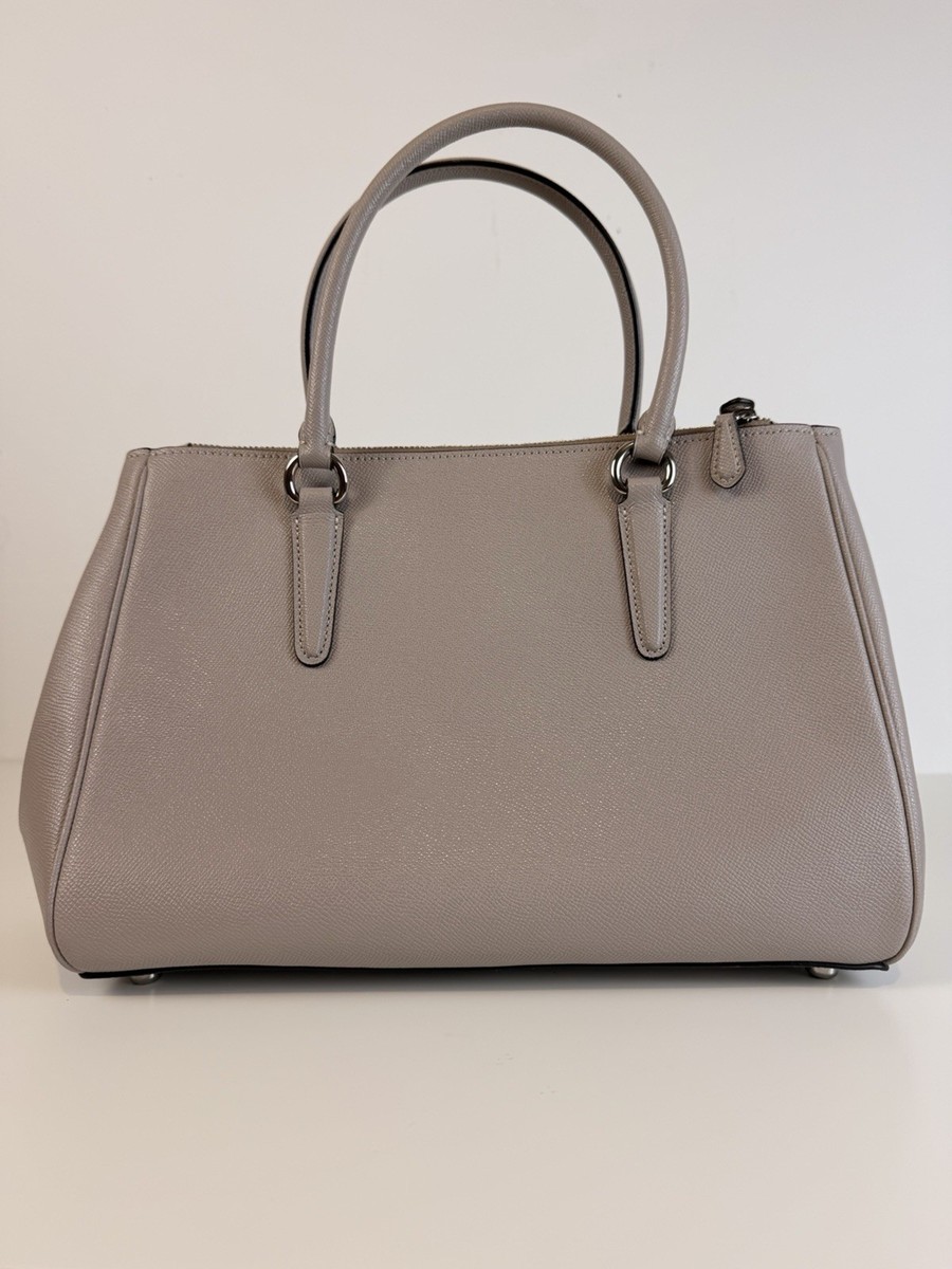 COACH Surrey Grey Grain Leather Carryall Satchel Bag (F44955) | eBay