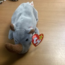 RARE Ty Beanie Baby Spike The Rhinoceros Hang Tag 1996 - with Tag Error - New