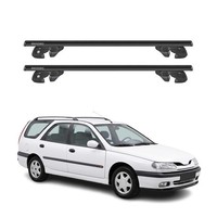 DachträGer FüR Renault Laguna I Grandtour 1994-2001 Alu 90Kg TÜV Schwarz 2Tlg