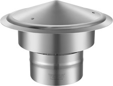 6 Inch Chimney Cap - All-Weather Stainless Steel with Reinforced