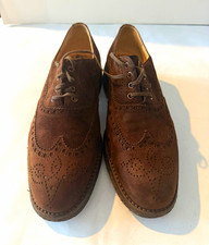 Church's Men's Brown Suede Wingtip Lace-Up Oxford Dress Shoes US 7.5