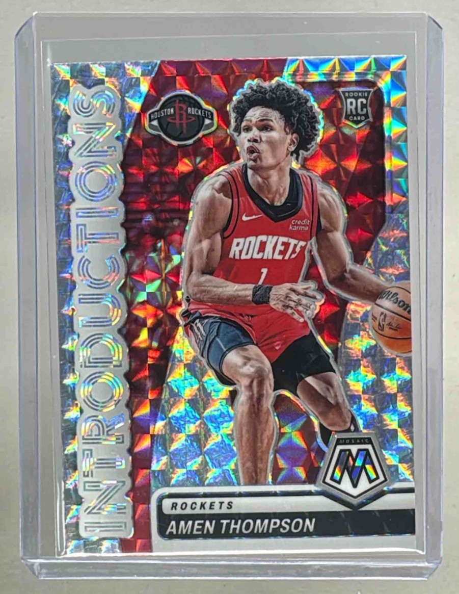 Amen Thompson 2023 Panini Mosaic #3 Silver Mosaic Introductions Rookie RC