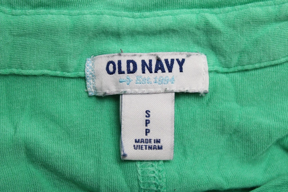 Old Navy Shirt Womens Small Green Long Sleeve Button Up Casual Rayon Top SPP - Image 3 of 4