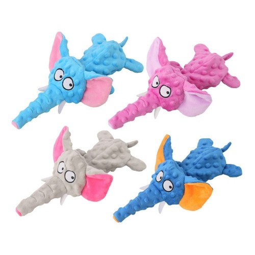 Soft Elephant Plush Dog Toys Bite Resistant Dog Squeaky Toys Self Happy - Picture 6 of 7