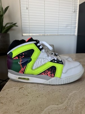 Nike Air Tech Challenge Hybrid White Volt Hot Lava Tennis Agassi Mens Size 11