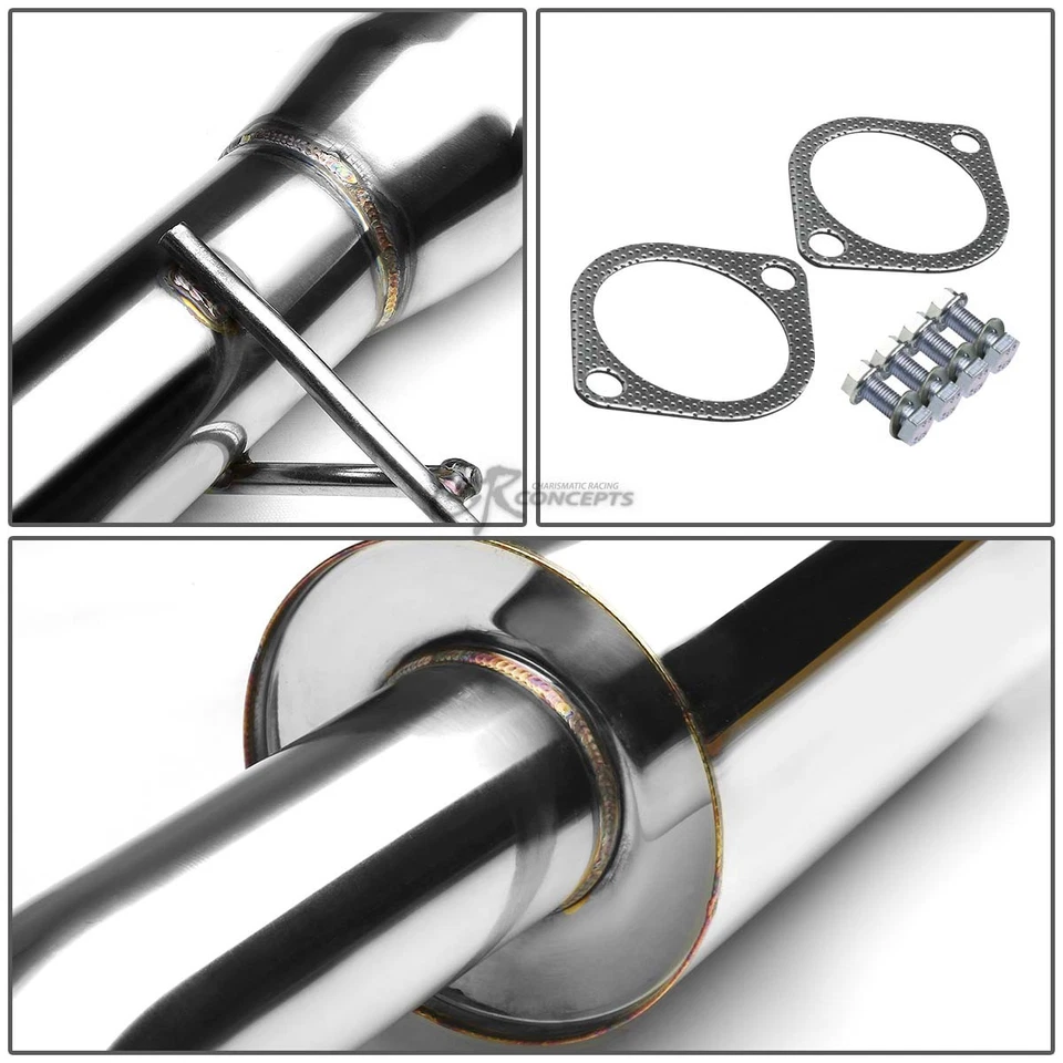 SISTEMA DE ESCAPE 4" SILENCIADOR PUNTA ENROLLADA CATBACK RACING PARA 89-94 NISSAN 240SX S13 Foto 3 de 4