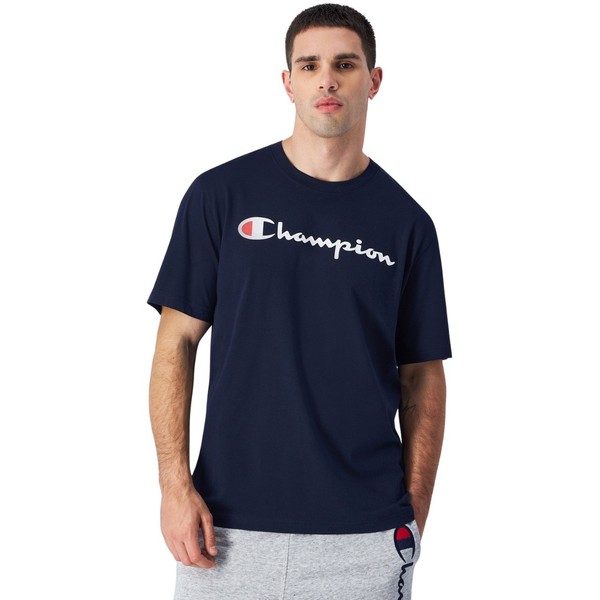 Koszulka MęSka Champion Ss Tee Granatowa 220256 BS501 2XL Champion-image