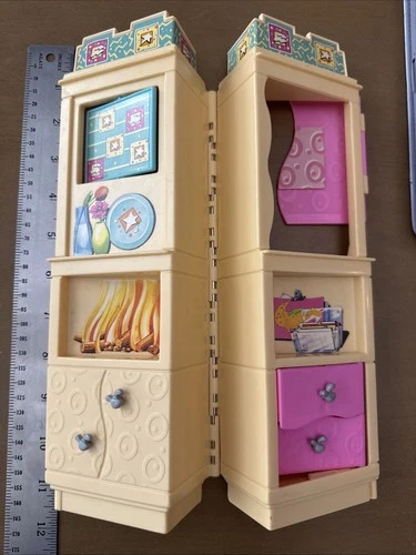 Vintage 1997 Barbie Folding Pretty House living room set piece