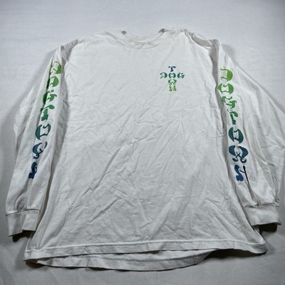 Dogtown skateboard long sleeve shirt cross logo color fading gradient XL Rare