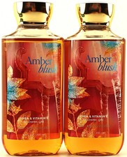 QTY 2 - Bath  Body Works AMBER BLUSH Body Wash Shower Gel 10oz