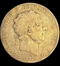 1820 Silver Crown Coin  George III LX Edge 
