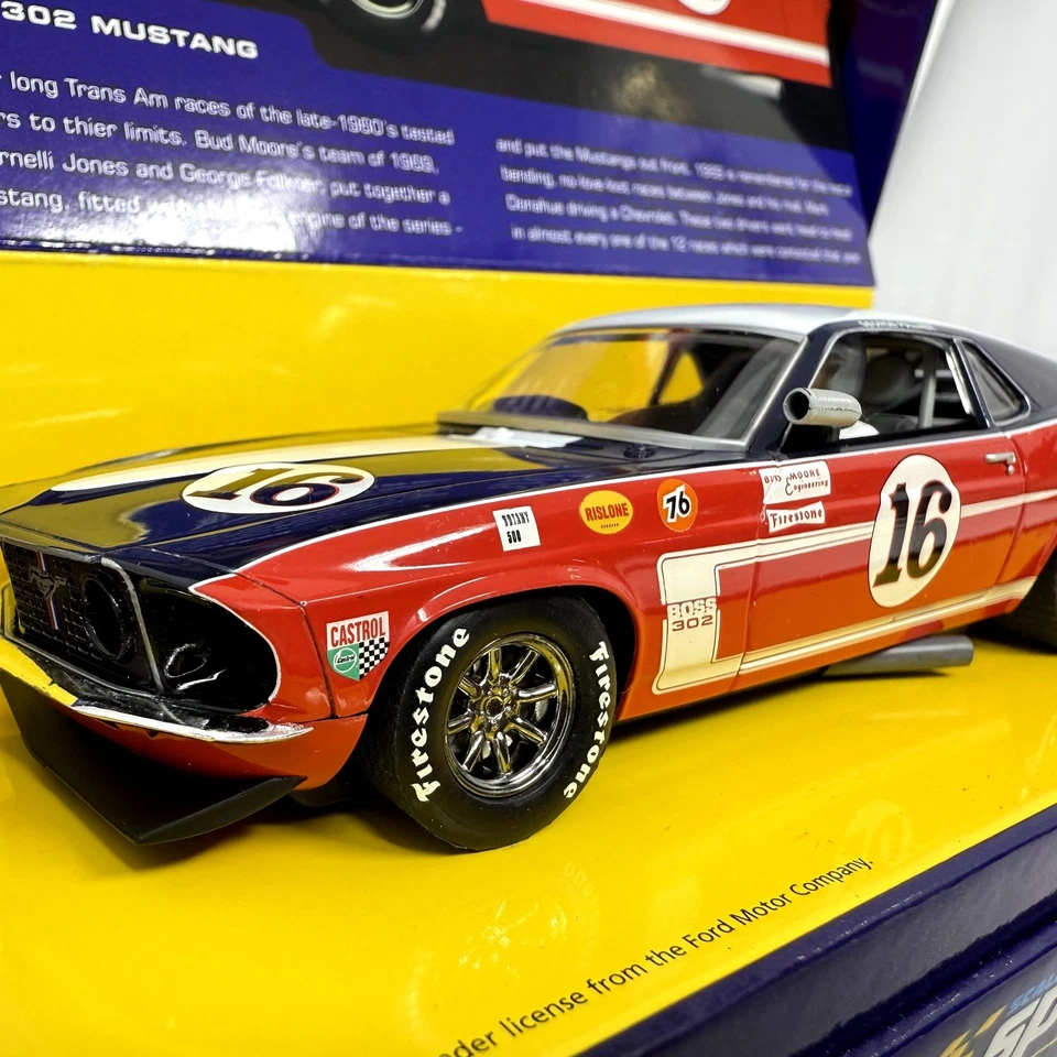 Scalextric C2402 Ford Mustang 1969 Red Diecast 1/32 Slot Car Limited Edition - Image 4 of 4