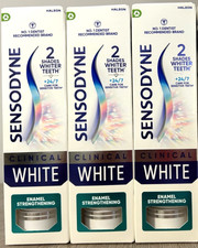 3 x SENSODYNE CLINICAL WHITE ENAMEL STRENGTHENING TOOTHPASTE 75ML 93.11 per litre