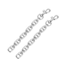 6.7IN Purse Extender Chain Straps 2PCS Bag Extender Chain Silver Tone 