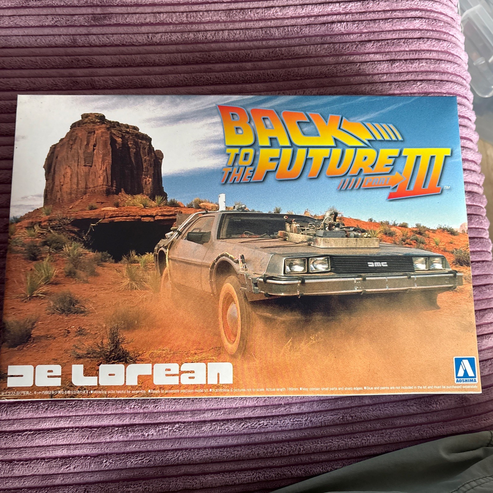 Kit Modelo Delorean Aoshima Regreso al Futuro Parte 3 Nuevo en Caja