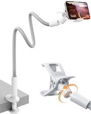 Gooseneck Phone Stand for Bed, Lazy Bracket Cell Phone Holder Long Arm Clip C...