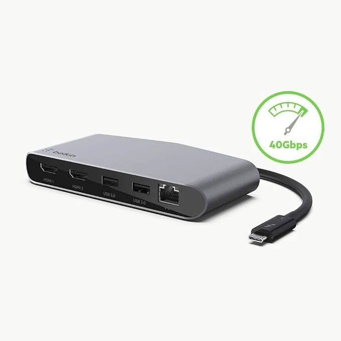 Belkin Thunderbolt 3 Dock Mini HD With Cable Usb C Hub Usb C Docking Station - Image 2 of 4