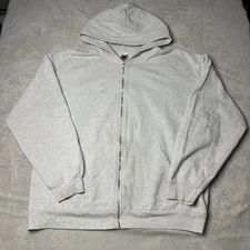 Los Angeles Apparel Gray 14oz Heavy Fleece Blank Pullover Hoodie Size XL