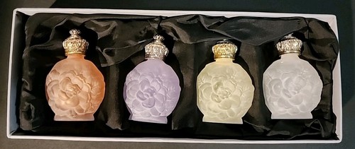 Set 4 Bottiglie Profumo Mim Vetro Smerigliato Ceco Collezione CIO NUOVE - Foto 1 di 8