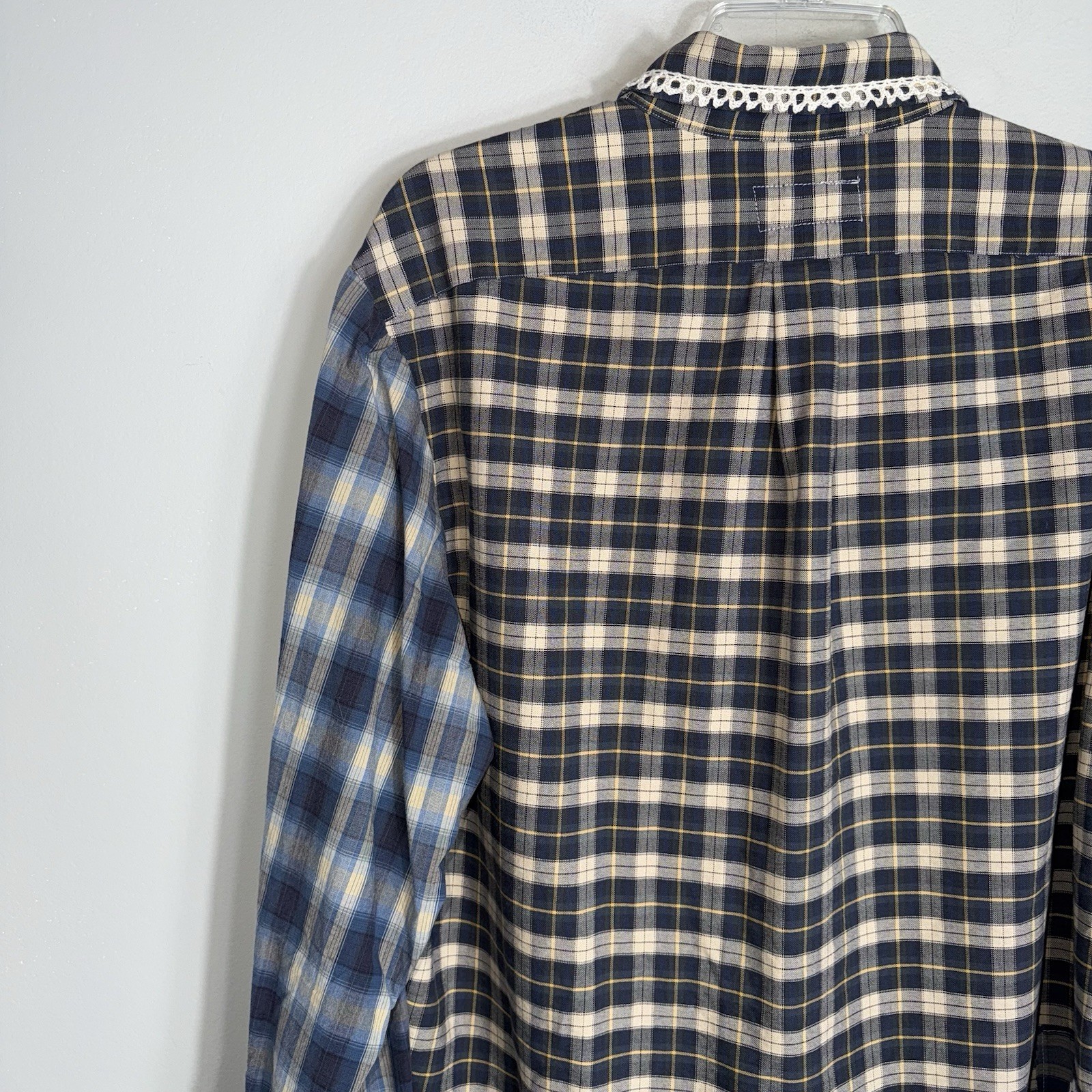 Upcycled Handmade Patchwork Button Front Shirt-Co… - image 8