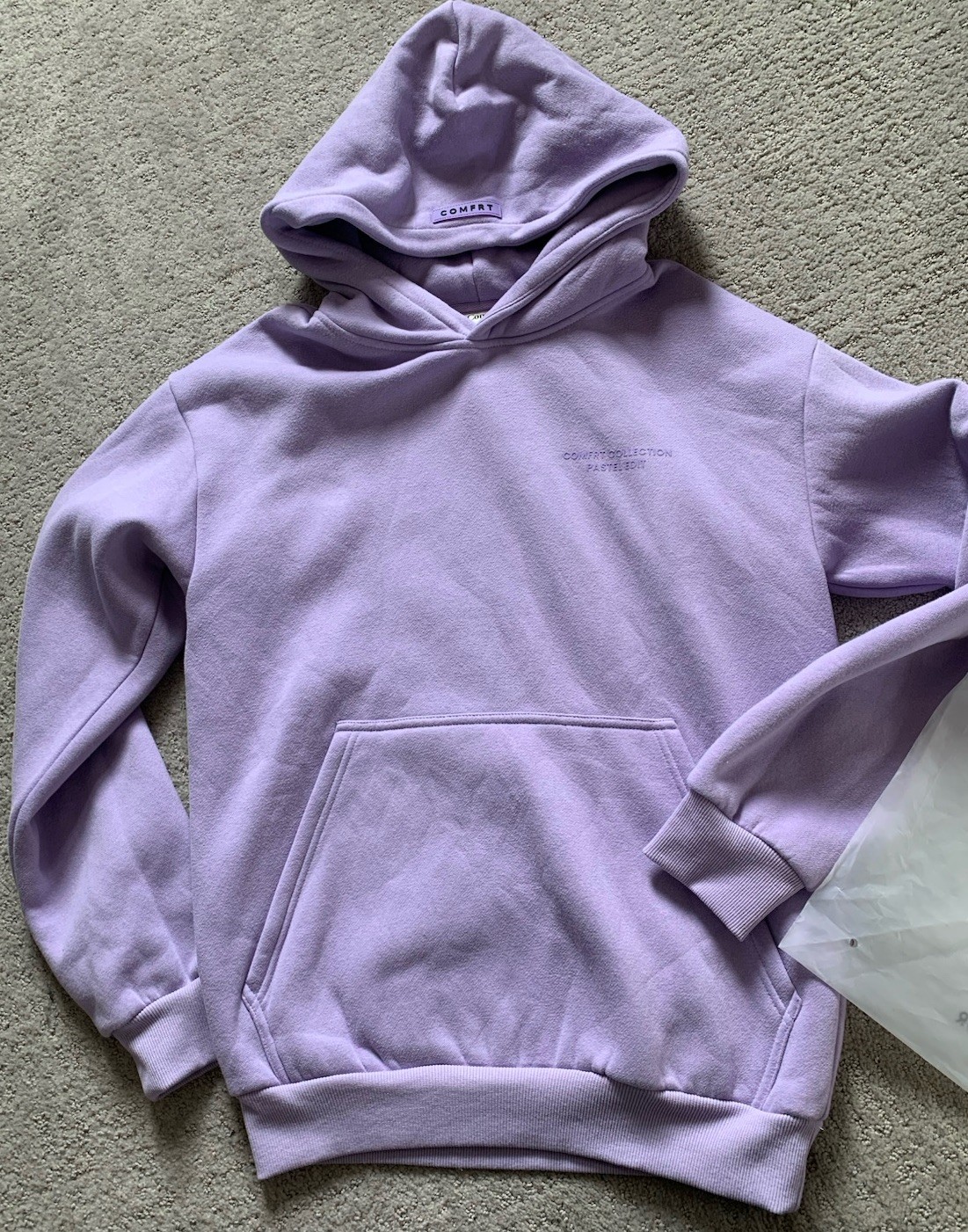 Comfrt Purple Pastel Hoodie XS Sweatshirt Pullover