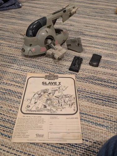 Star Wars Vintage Slave 1 Near Complete Han Solo Carbonite Instructions Works