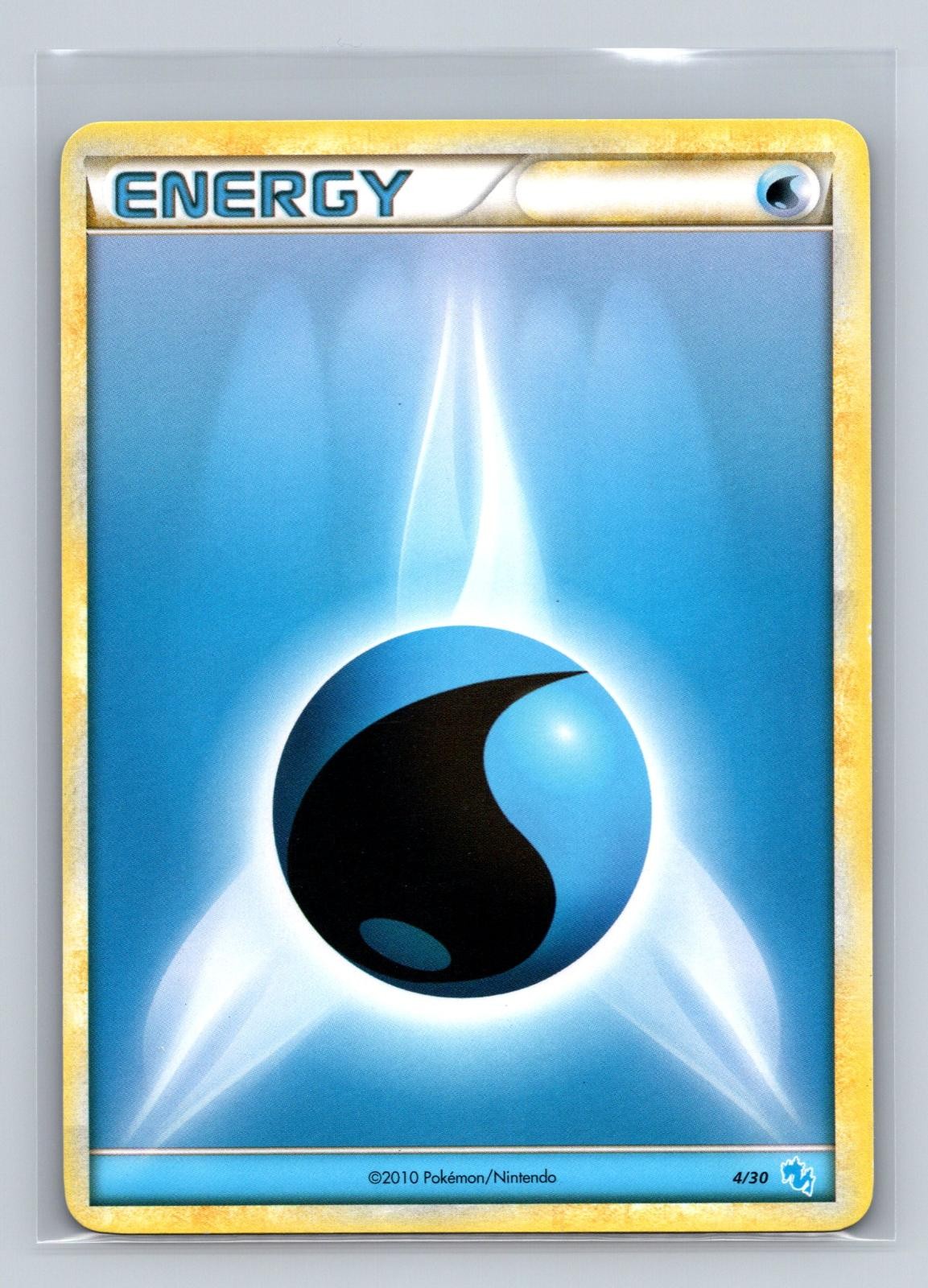 Water Energy (#4) 4/30 Common HGSS Trainer Kit: Gyarados & Raichu Pokemon DMG