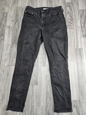 Levis 721 High Rise Skinny Jeans Womens 30 Black Stretch WaterLess
