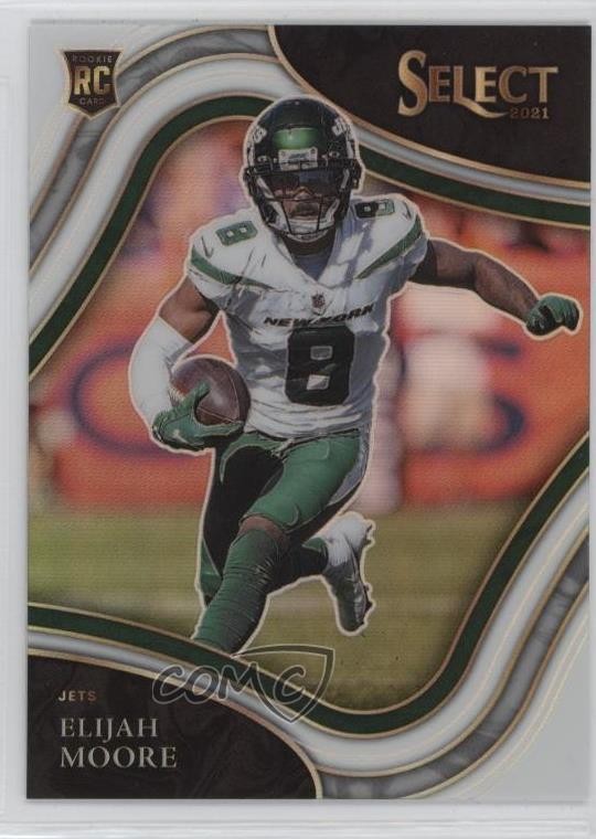 2021 Panini Select Field Level White Prizm 22/35 Elijah Moore #356 15wb