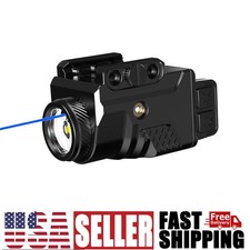 700 Lumens Pistol Laser Light Beam Combo Tactical Flashlight Blue Gun Sight