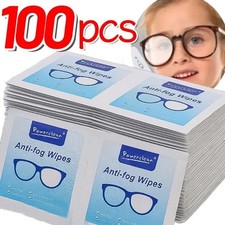 10/20/50/100PCS Anti-Fog Glasses Cleaning Wet Wipes   Disposable Lens Cleaner
