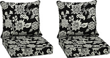 Arden Outdoor Deep Seat Cushion Set 2-Pack , 24 in X 24 In, Weather-Proof, Rain