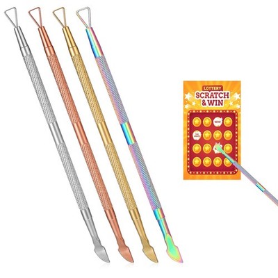 Herramienta para rascar boletos, metálica multicolor rascar boletos de lotería.