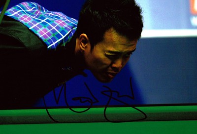 Marco Fu SIGNIERTES authentisches Autogrammfoto + Händler COA Hongkong Snookerspieler