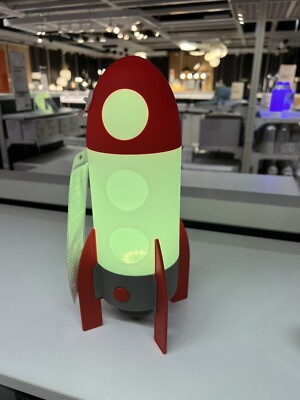 IKEA AFTONSPARV LED Table Lamp, Rocket Shape Plastic Shine in 7