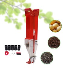 Double-barrel Sowing and Fertilizing Machine Red-silver High Quality ABS