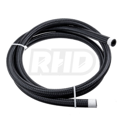 AN -6 (AN6) STEALTH SCHWARZ NYLON AUSSEN GEFLECHT SCHLAUCHLEITUNG [NITRIL INNEN] 1 METER