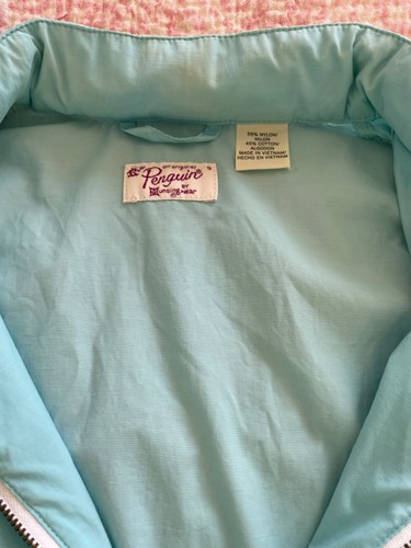 Original Penguin Munsingwear windbreaker jumper sky blue nylon cotton blend M/L - Picture 3 of 14
