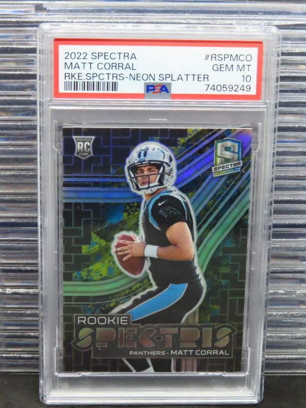 Matt Corral Panini Spectra Rookie Spectris #RSPMCO Neon Splatter