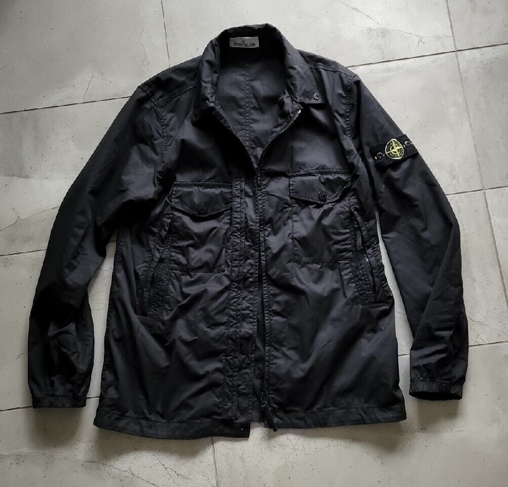 4 pocket Stone Island cotton black L field jacket overshirt blazer