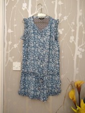 Maison Scotch Playsuit M UK 10/12 Blue Tropical Drift Pineapple Floral Pocket