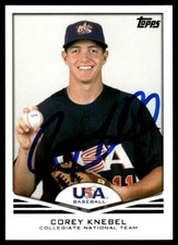 2011 Topps USA Baseball Corey Knebel Auto Collegiate National Team #USA-10 Card