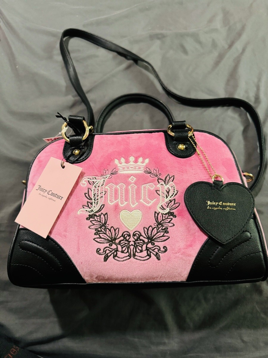 Juicy Couture Fondant Pink W Black Heritage Bowler Bag NWT TikTok