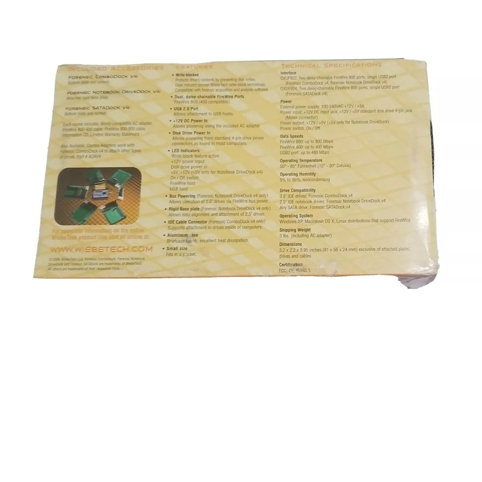 WIEBETECH FOrENSIC DRIVEDOCK SERIES FCDKV4 - Image 2 of 2