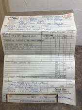 VTG  1988 HEATHKIT INVOICE ON WORK PERFORMED ON MODEL HP-23B - 2 DIFFERENT PAGES