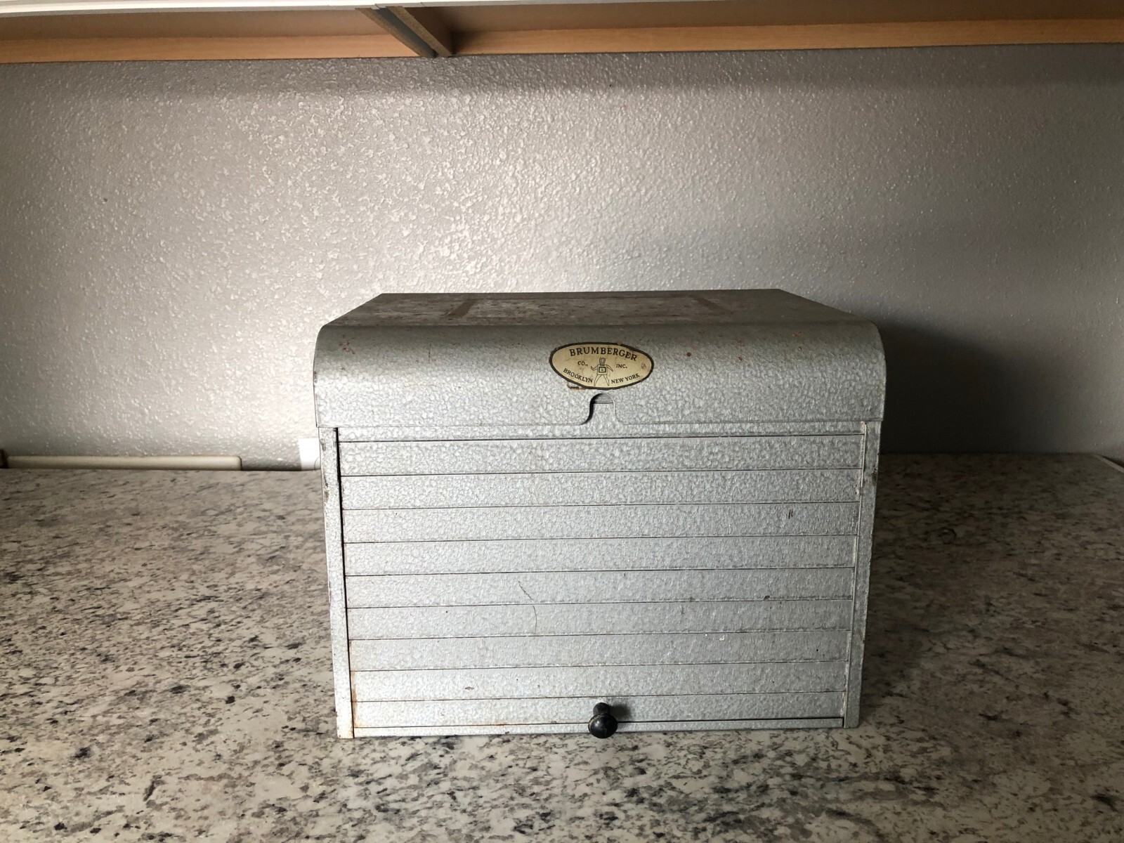 Vintage Brumberger DarkRoom Photo Film Paper Storage Roll Top Case Safe