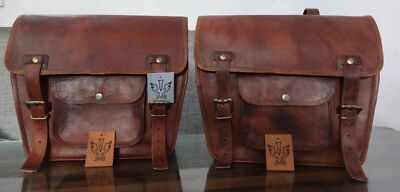 Ledertasche Packtaschen Design by JMB 10''x13'' Motorrad Satteltaschen 1 Paar...
