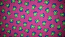 LINED WINDOW VALANCE CURTAIN 42X12 WHIMSICAL FROG FROGS LILY PAD POND PINK